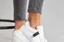 Жіночі кросівки шкіряні зимові білі Yuves 8011 на хутрі Фото 8
