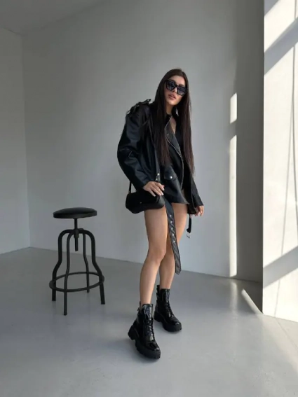 Ботинки женские кожа наплак черного цвета зимние фото 17 — интернет-магазин Tapok