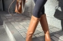 Чоботи жіночі шкіряні коричневого кольору з ремінцем без каблука зимові Фото 17