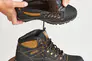 Мужские кроссовки кожаные зимние черные Splinter Б 0213 на меху Фото 5