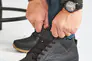Мужские кроссовки кожаные зимние черные Emirro 100 на меху Фото 1