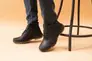 Чоловічі кросівки шкіряні зимові чорні Emirro 124 на хутрі Фото 2