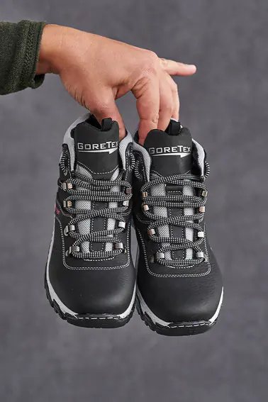 Подростковые ботинки кожаные зимние черные Splinter Boy 3211 на меху фото 6 — интернет-магазин Tapok