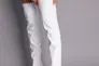 Сапоги чулки женские кожаные белые зимние Фото 3
