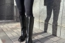 Сапоги женские кожаные черного цвета демисезонные Фото 15