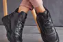 Жіночі кросівки зимові шкіряні чорні Yuves 1780 на хутрі Фото 1