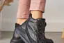 Жіночі кросівки зимові шкіряні чорні Yuves 1780 на хутрі Фото 4