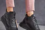 Жіночі кросівки зимові шкіряні чорні Yuves 1780 на хутрі Фото 7