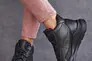 Жіночі кросівки зимові шкіряні чорні Yuves 1780 на хутрі Фото 8