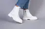Ботинки женские кожаные белые на шнурках и с замком на цигейке Фото 1