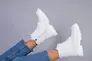 Ботинки женские кожаные белые на шнурках и с замком на цигейке Фото 8