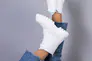 Ботинки женские кожаные белые на шнурках и с замком на цигейке Фото 9