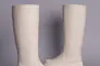 Сапоги-трубы женские кожаные молочного цвета зимние Фото 7