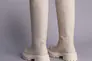 Чоботи-труби жіночі шкіряні молочного кольору зимові Фото 9