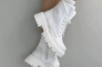 Ботинки женские кожаные белые на низком ходу зимние Фото 14