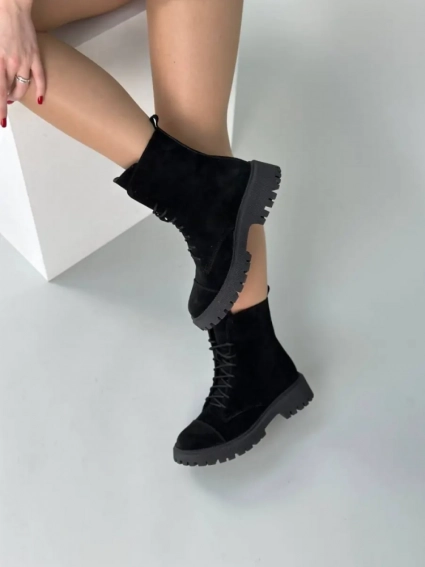 Ботинки женские замшевые черные зимние фото 15 — интернет-магазин Tapok