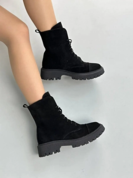 Ботинки женские замшевые черные зимние фото 16 — интернет-магазин Tapok