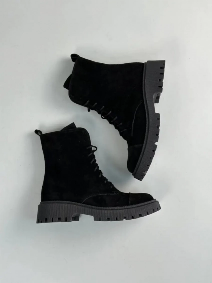 Ботинки женские замшевые черные зимние фото 22 — интернет-магазин Tapok