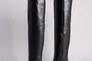 Ботфорты женские кожаные черного цвета с обтянутым каблуком зимние Фото 7