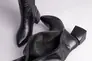 Ботфорты женские кожаные черного цвета с обтянутым каблуком зимние Фото 8