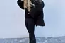 Сапоги-трубы женские кожаные черные зимние Фото 17