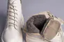 Ботинки женские кожаные молочного цвета на меху Фото 10