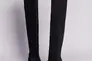 Ботфорты женские замшевые черного цвета с обтянутым каблуком зимние Фото 7