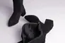 Ботфорты женские замшевые черного цвета с обтянутым каблуком зимние Фото 10