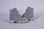 Ботинки женские замшевые серого цвета на шнурках и с замком зимние Фото 10