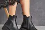 Женские ботинки кожаные зимние черные Чобіток 208 на меху Фото 1