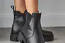 Женские ботинки кожаные зимние черные Чобіток 208 на меху Фото 4