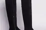 Ботфорты женские замшевые черного цвета на низком ходу демисезонные Фото 8