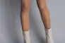 Черевики жіночі замшеві бежеві зі шкіряною вставкою молочного кольору зимові Фото 2