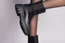 Ботинки женские замшевые черные с кожаной вставкой зимние Фото 4
