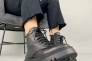 Ботинки женские кожаные черного цвета на байке Фото 17