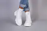 Ботинки женские кожаные белого цвета на шнурках и с замком зимние Фото 2