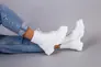 Ботинки женские кожаные белого цвета на шнурках и с замком зимние Фото 5