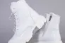 Ботинки женские кожаные белого цвета на шнурках и с замком зимние Фото 12
