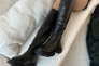 Ботфорты женские кожаные черные зимние Фото 15