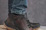 Мужские кроссовки кожаные зимние черные-коричневые Emirro 124  на меху Фото 1