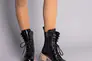 Ботинки женские кожа наплак черные на шнурках и с замком на бежевой подошве Фото 4