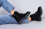 Ботинки женские замшевые черные на шнурках и с замком на цигейке Фото 5