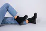 Ботинки женские замшевые черные на шнурках и с замком на цигейке Фото 6