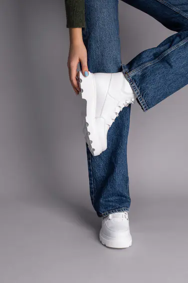 Ботинки женские кожаные белые зимние фото 5 — интернет-магазин Tapok