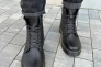 Ботинки мужские кожаные черного цвета с желтой строчкой зимние Фото 23