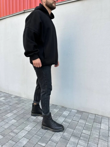 Ботинки мужские кожаные черного цвета с желтой строчкой зимние фото 29 — интернет-магазин Tapok