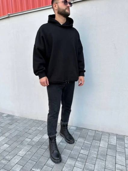 Ботинки мужские кожаные черного цвета с желтой строчкой зимние фото 30 — интернет-магазин Tapok