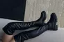 Сапоги чулки женские кожаные черные зимние Фото 16