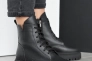 Жіночі черевики шкіряні зимові чорні Yuves 5578 На хутрі Фото 1
