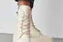 Жіночі черевики шкіряні зимові молочні Yuves 5578 На хутрі Фото 5